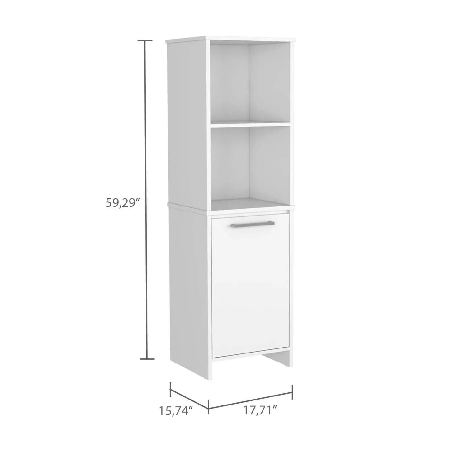 Single Door Kitchen Cabinet with Four Shelves