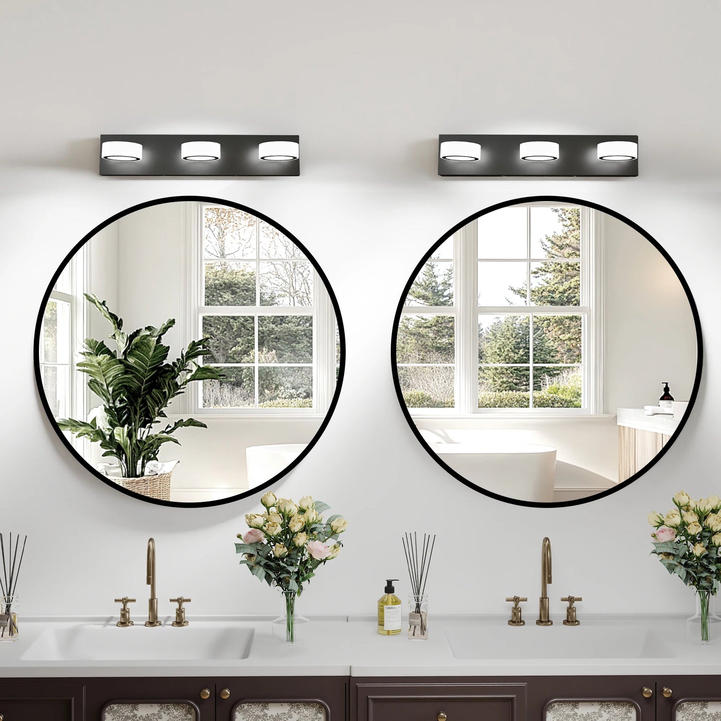 Bathroom LED Modern Black/Chrome Vanity Lights