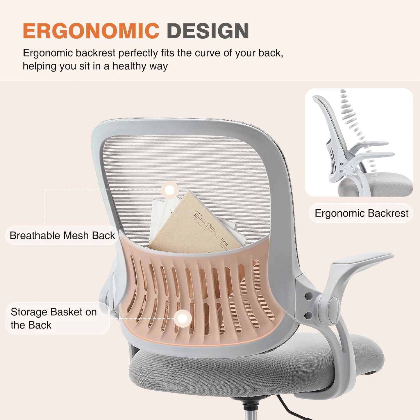 Ergonomic Mesh Backrest Office Desk Chair