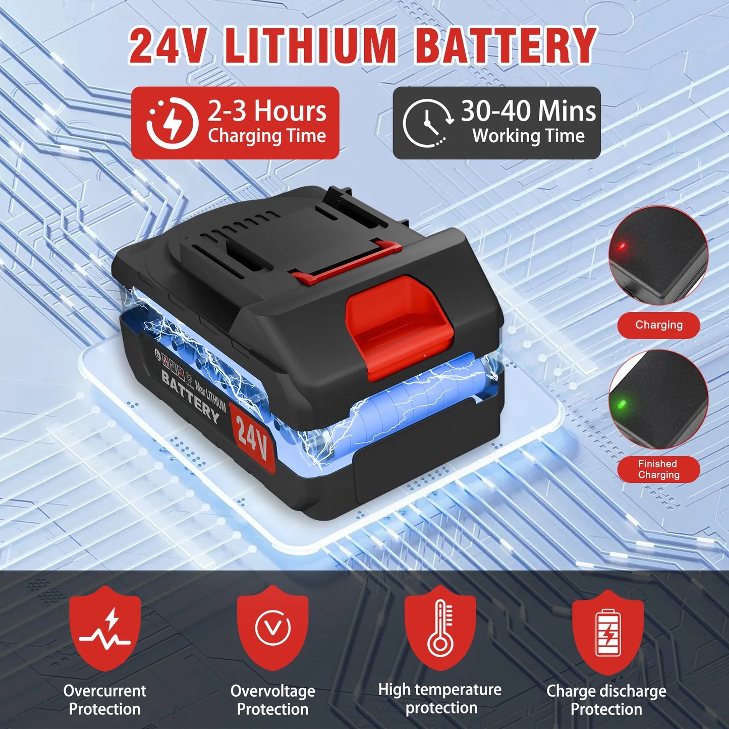 Cordless Weed Wacker Electric Grass Trimmer 3-in-1 Brush with Wheels Edger and Trimmer