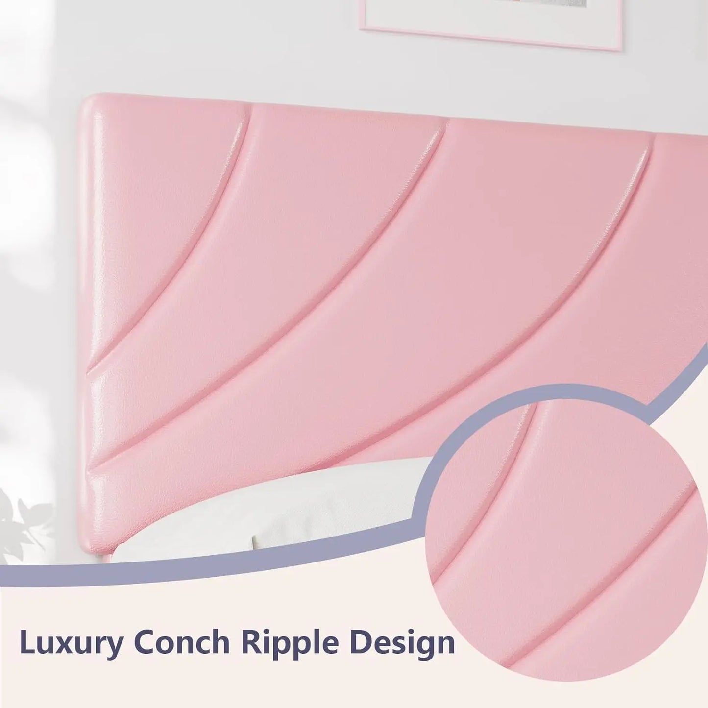 Twin Bed Frame with Headboard, No Box Spring Needed