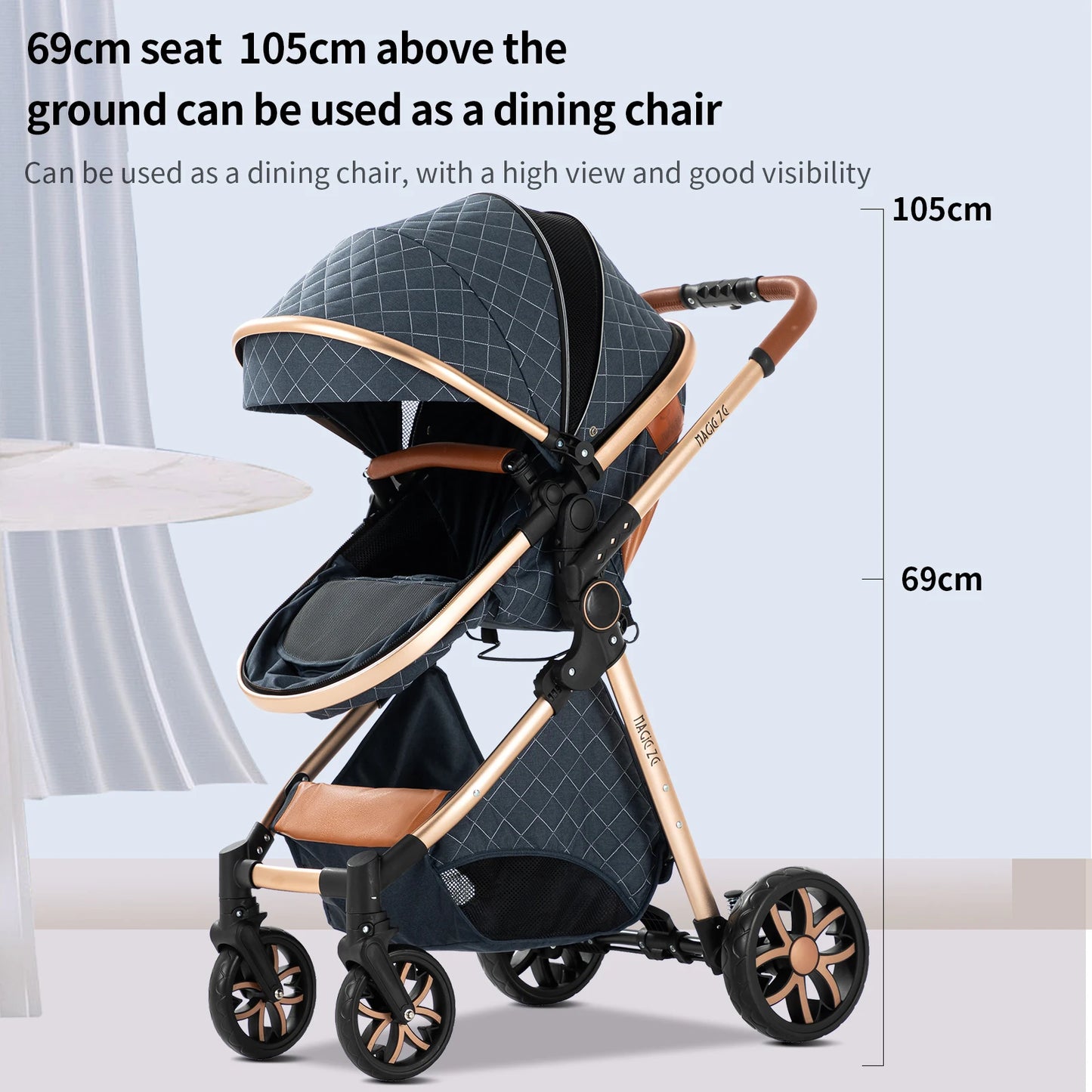 High Landscape 3 in 1 Baby Stroller