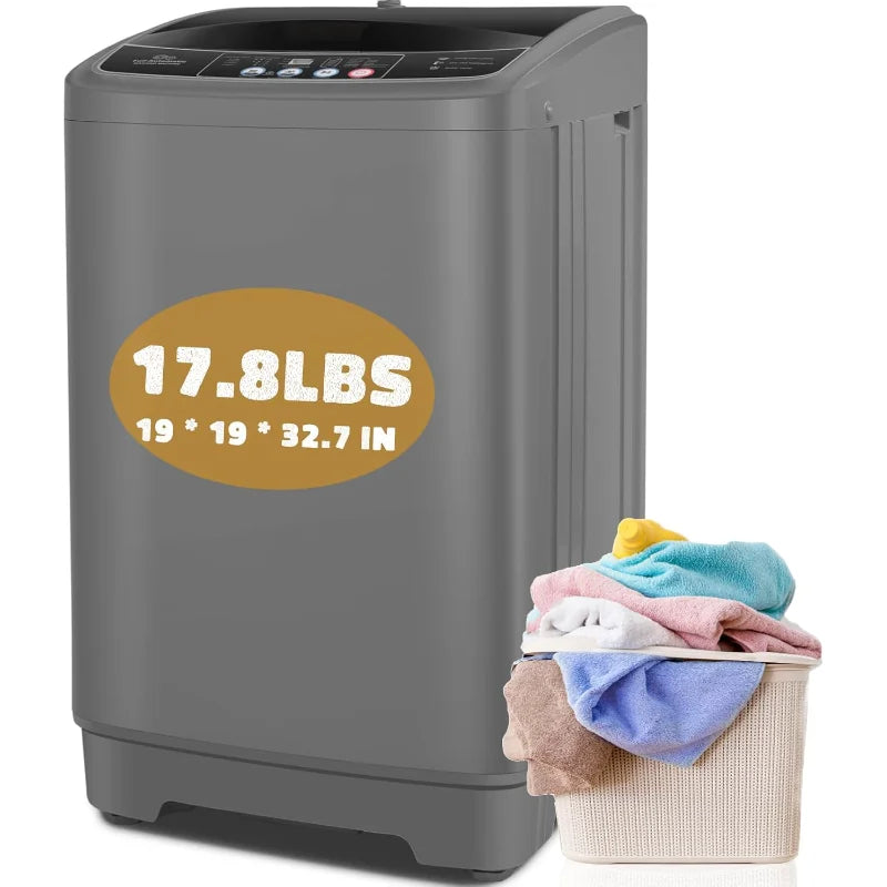 Portable Washing Machine & Dryer Combo with Drain Pump