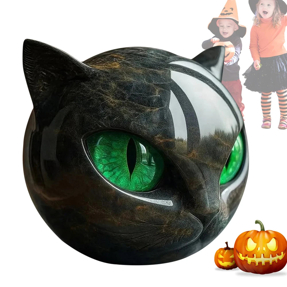 Luxury Stone Sculpture Ornament Black Cat Figurine