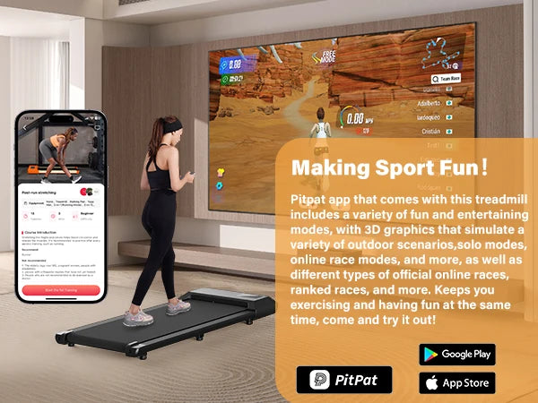 Walking Pad Treadmill with LCD Digital Data Display