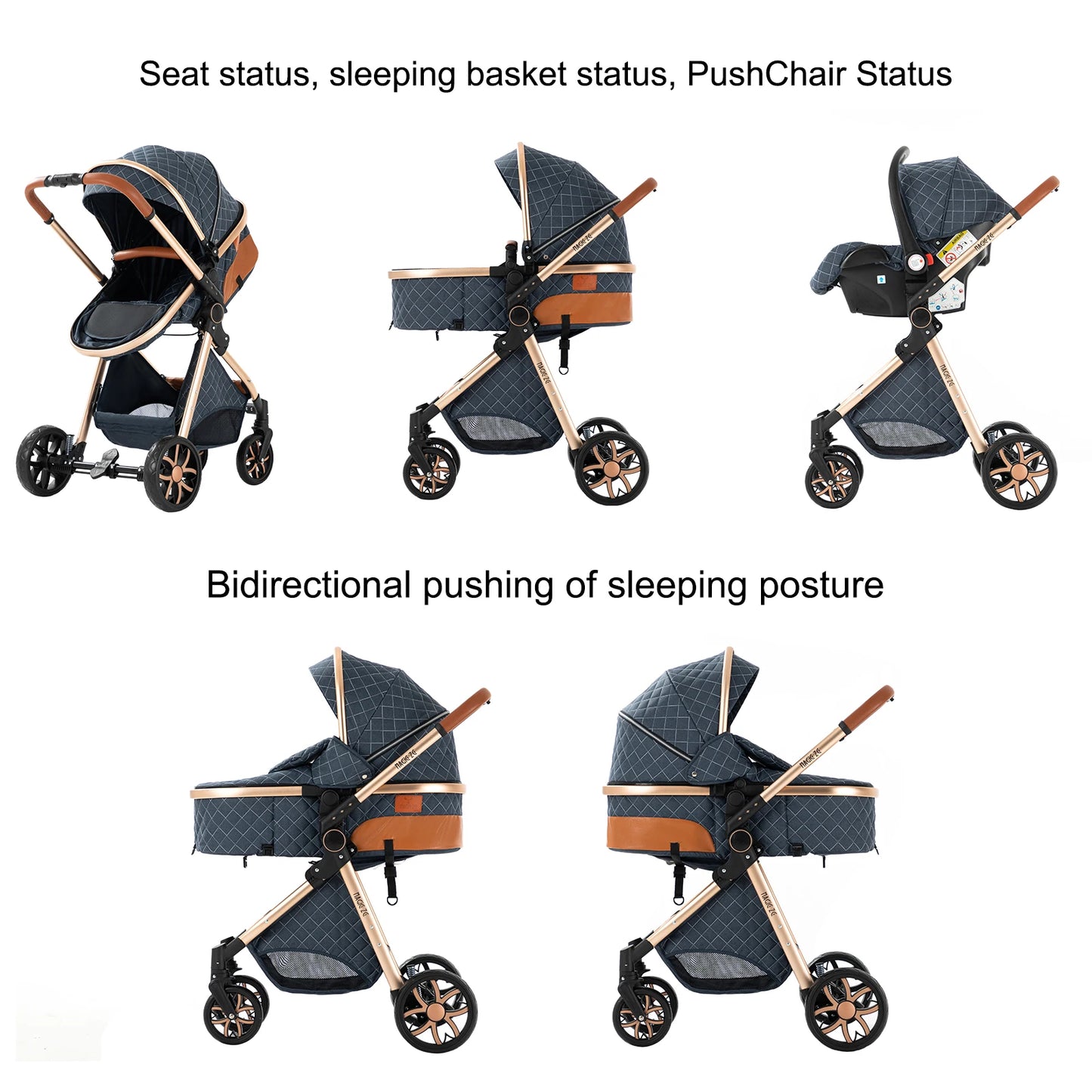 High Landscape 3 in 1 Baby Stroller
