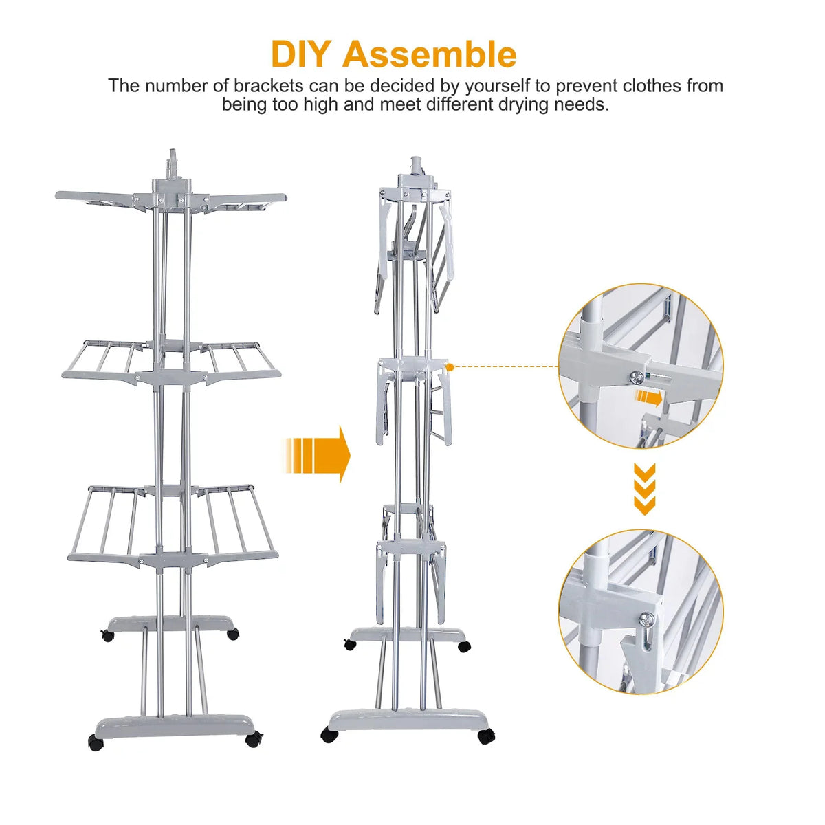 Foldable Wings Dryer Clothes Space