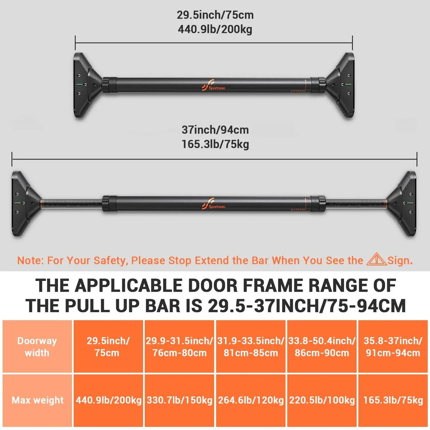 Indoor Home Pull Up Bar For Strength Training