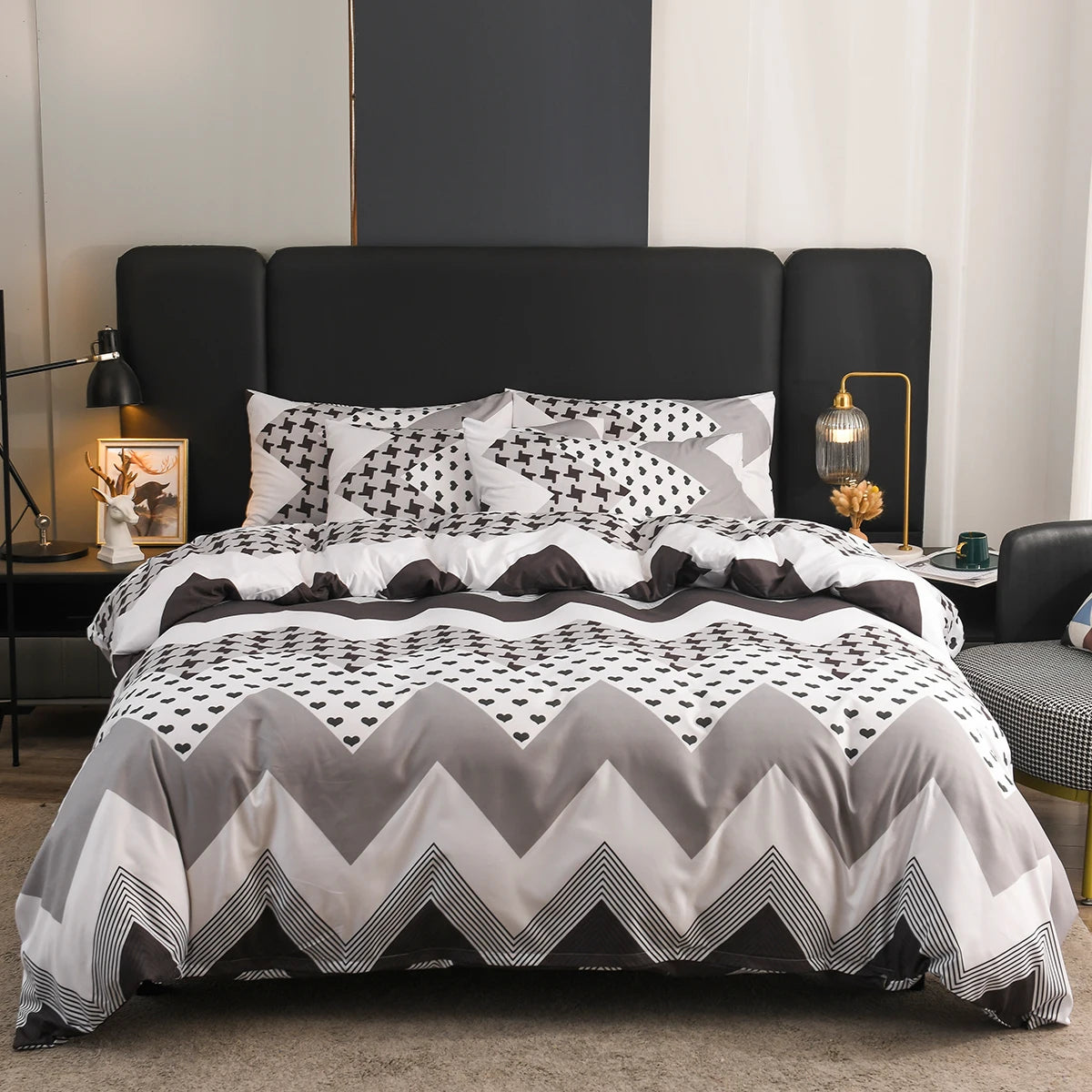 Boho Bohemian Geometric Western Duvet Comforter Cover Set