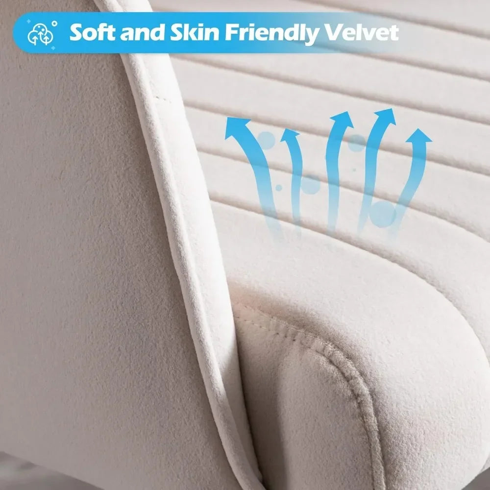 Home Office Swivel Velvet Modern Tufted Chair with Gold Base