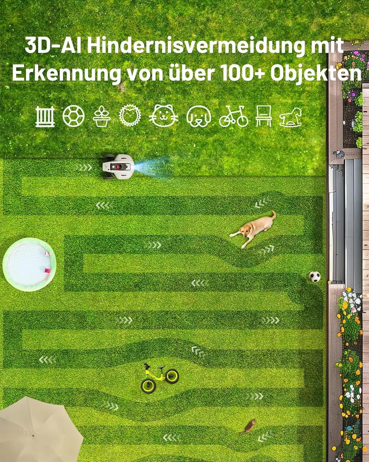 Robot Lawn Mower - 3D Vision & RTK Technology Fusion Mapping System