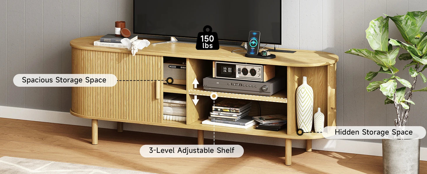 TV Stand Living Room Furniture with Power Outlet