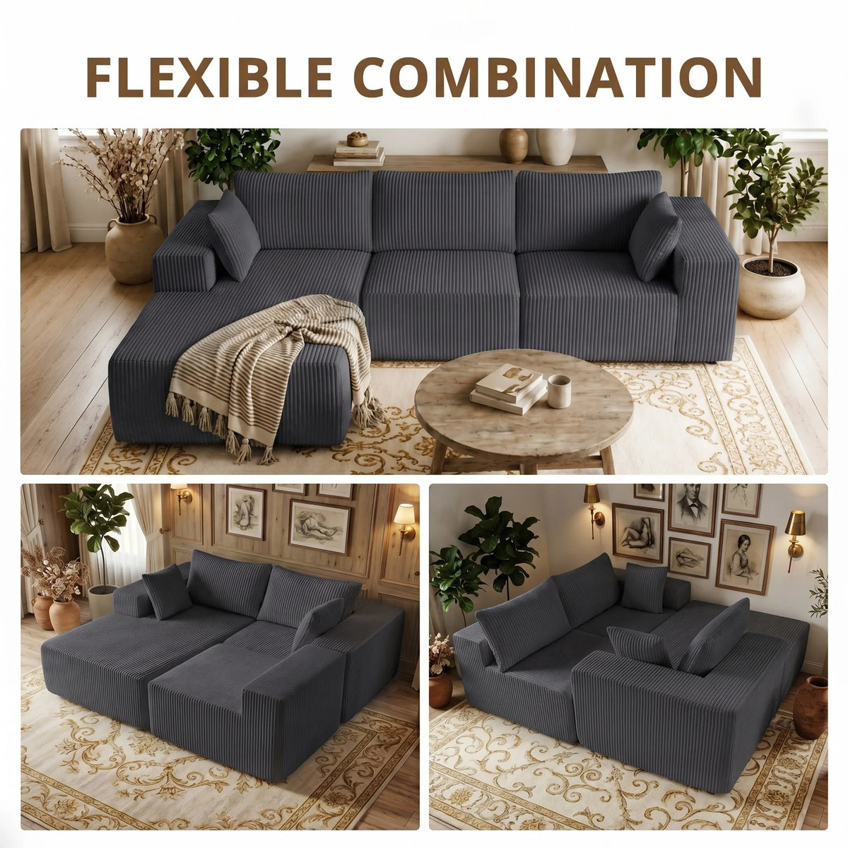 Left Facing Recliner Sofa