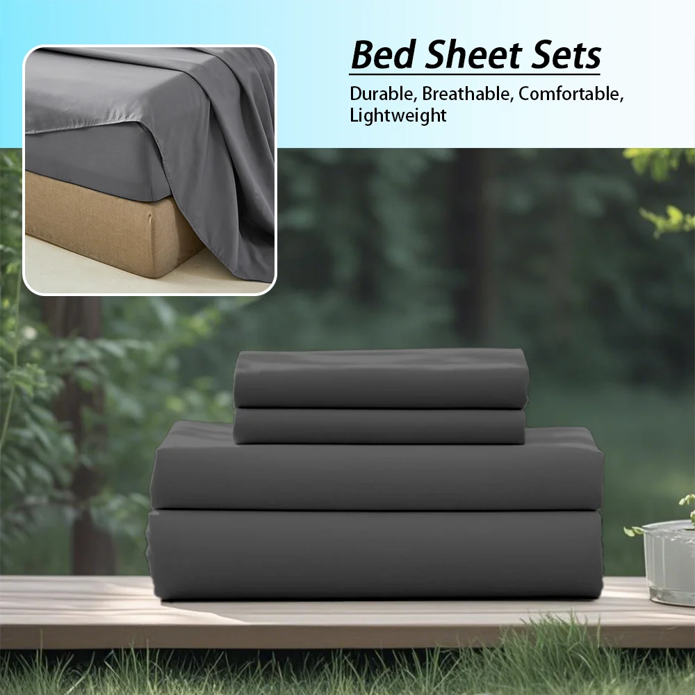 Fashionable Solid Color Soft Bedding Set, Suitable For All Seasons