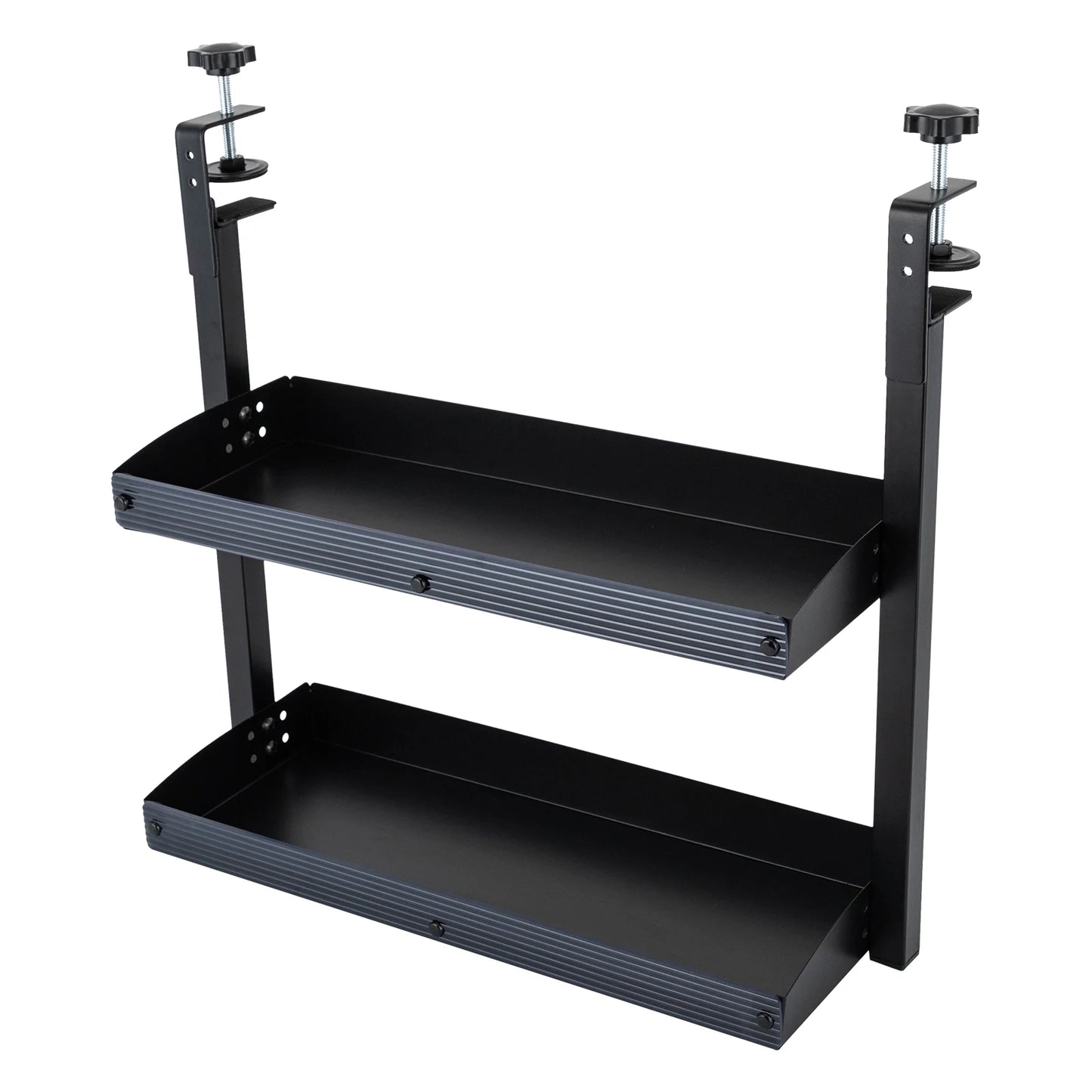 Clamp-on Desk Shelf, 2-Tier, Above or Under Table Corner Shelves Organizer