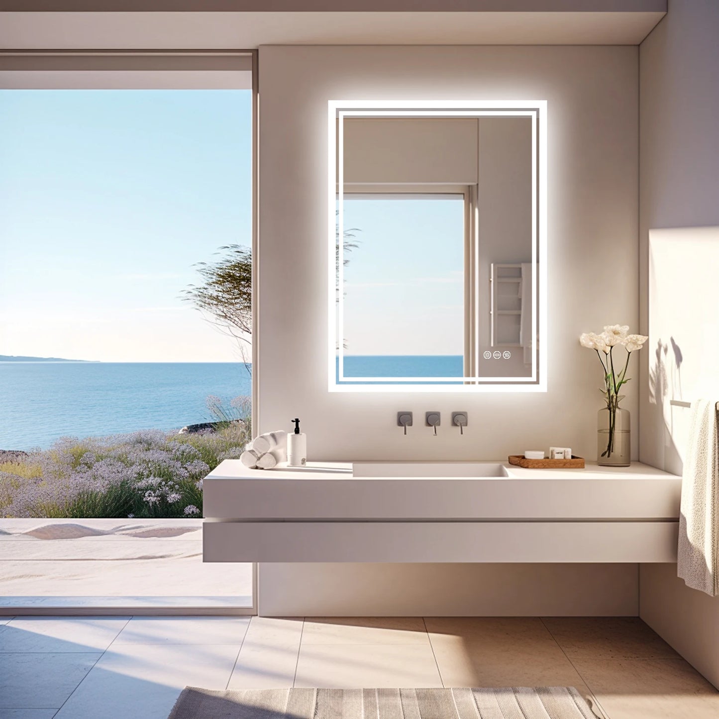 Vanity Mirror with Dimmable Lights