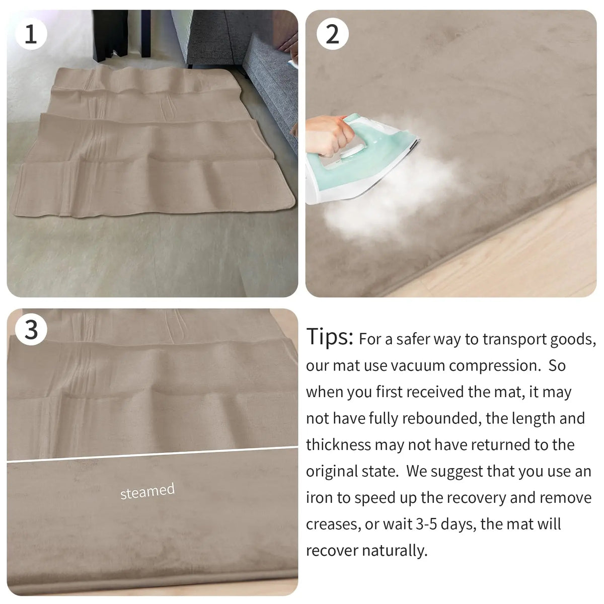 Large Solid Casual Non-slip Play Mat Coral Velvet Rug