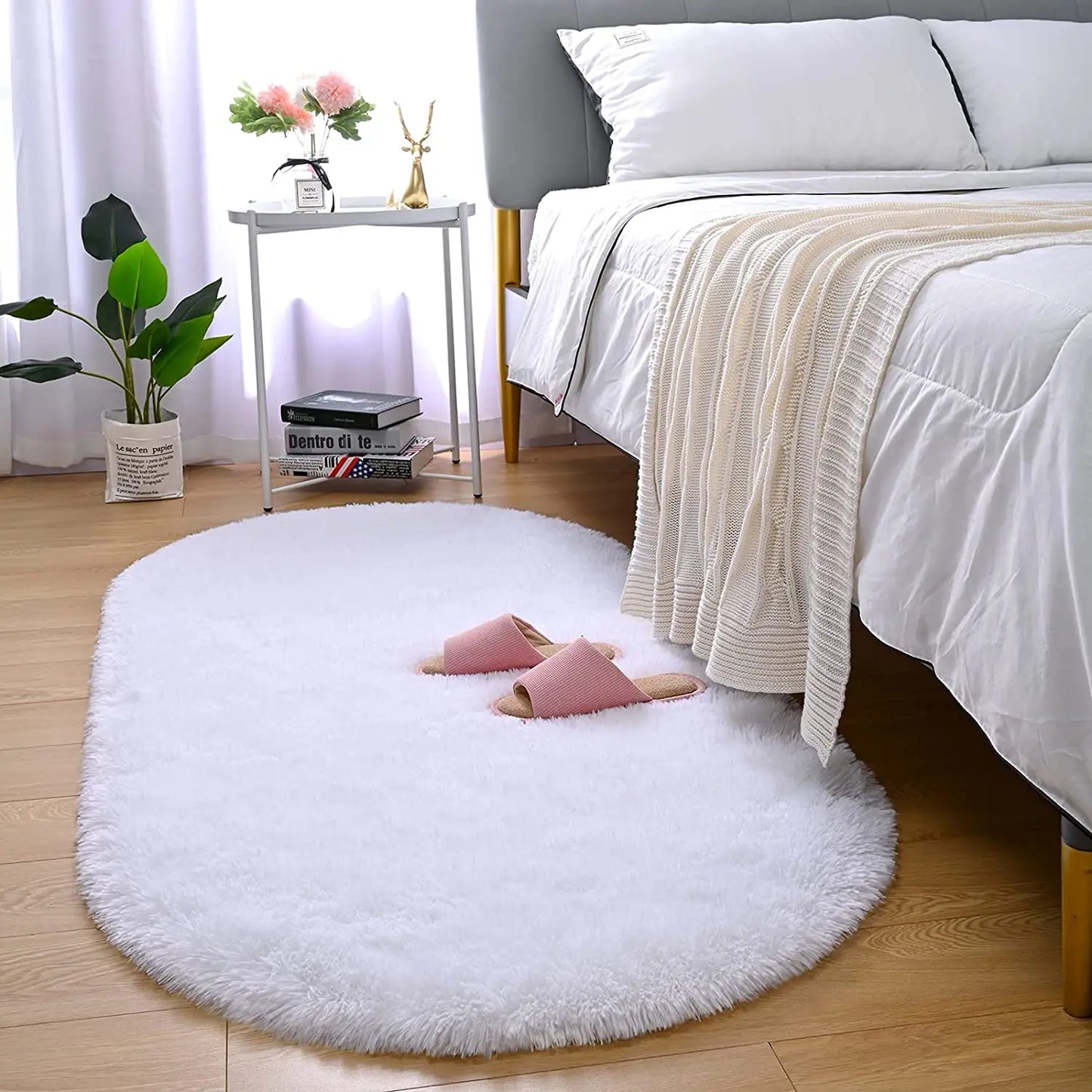 Oval Fluffy Ultra Soft Area Nursery Mats