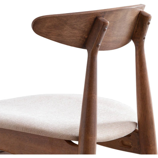 Mid Century Modern Upholstered Wood Chairs