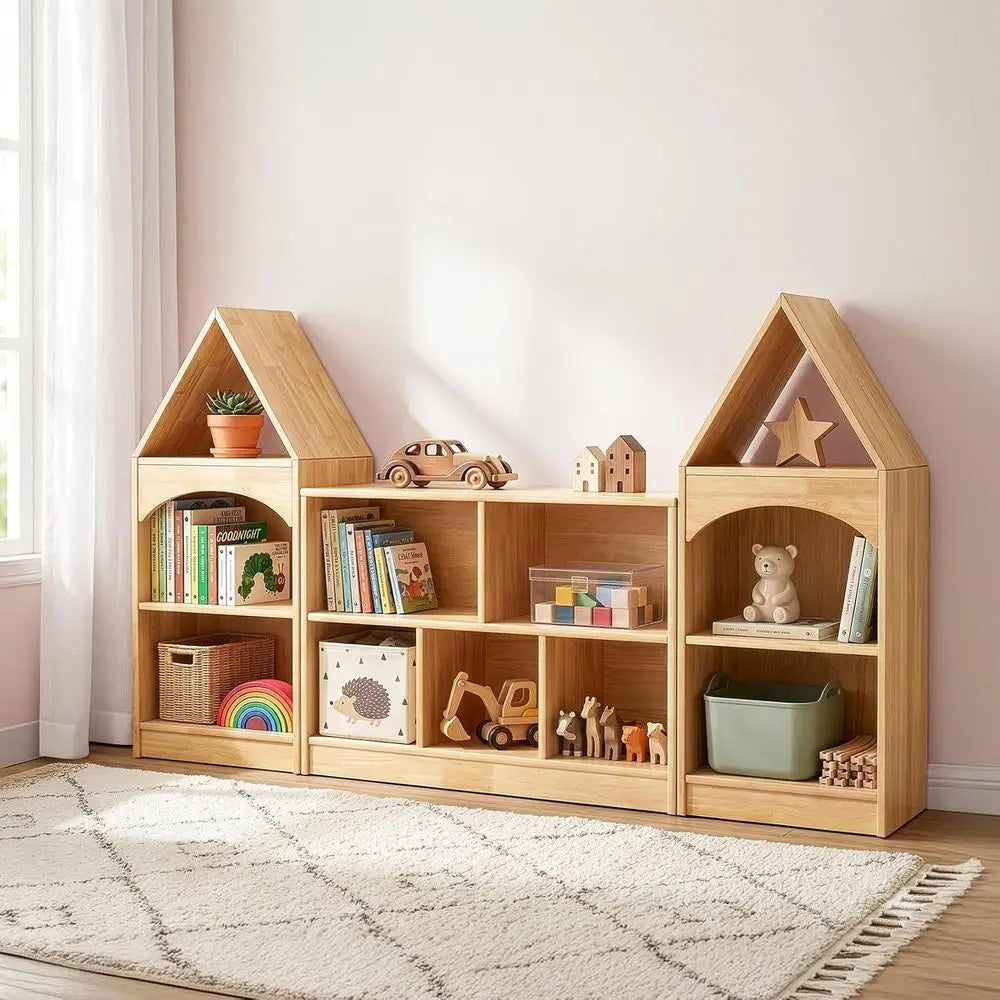 Wooden  Bookshelf Storage Cabinet