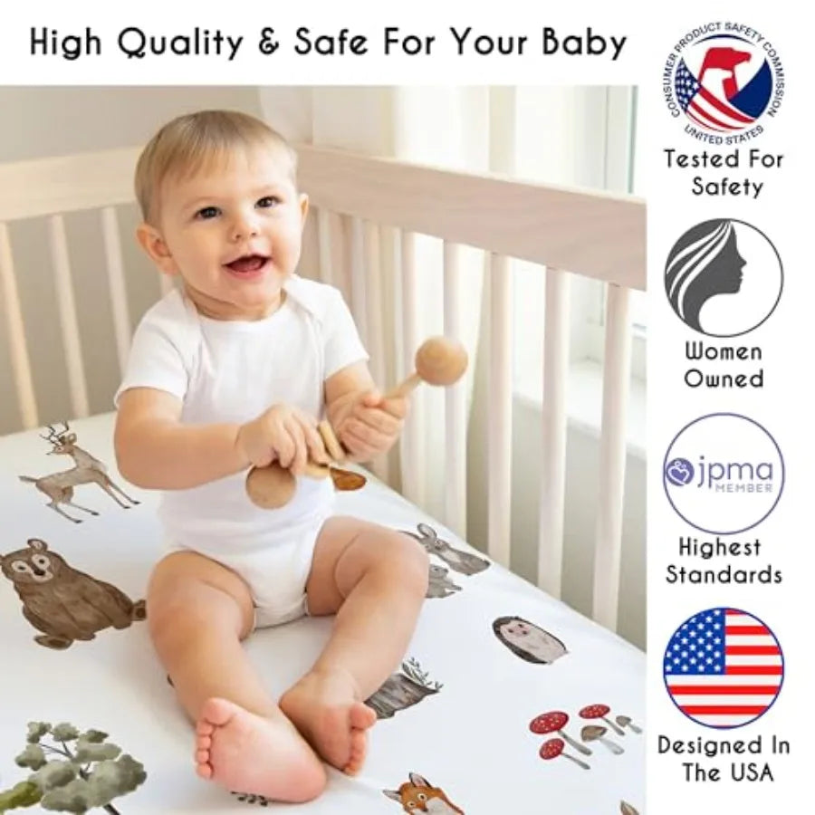 Baby Crib Bedding Set - Woodland Animals