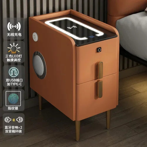 Modern Bedside Table Smart Dresser Created Luxury Vanity Desk