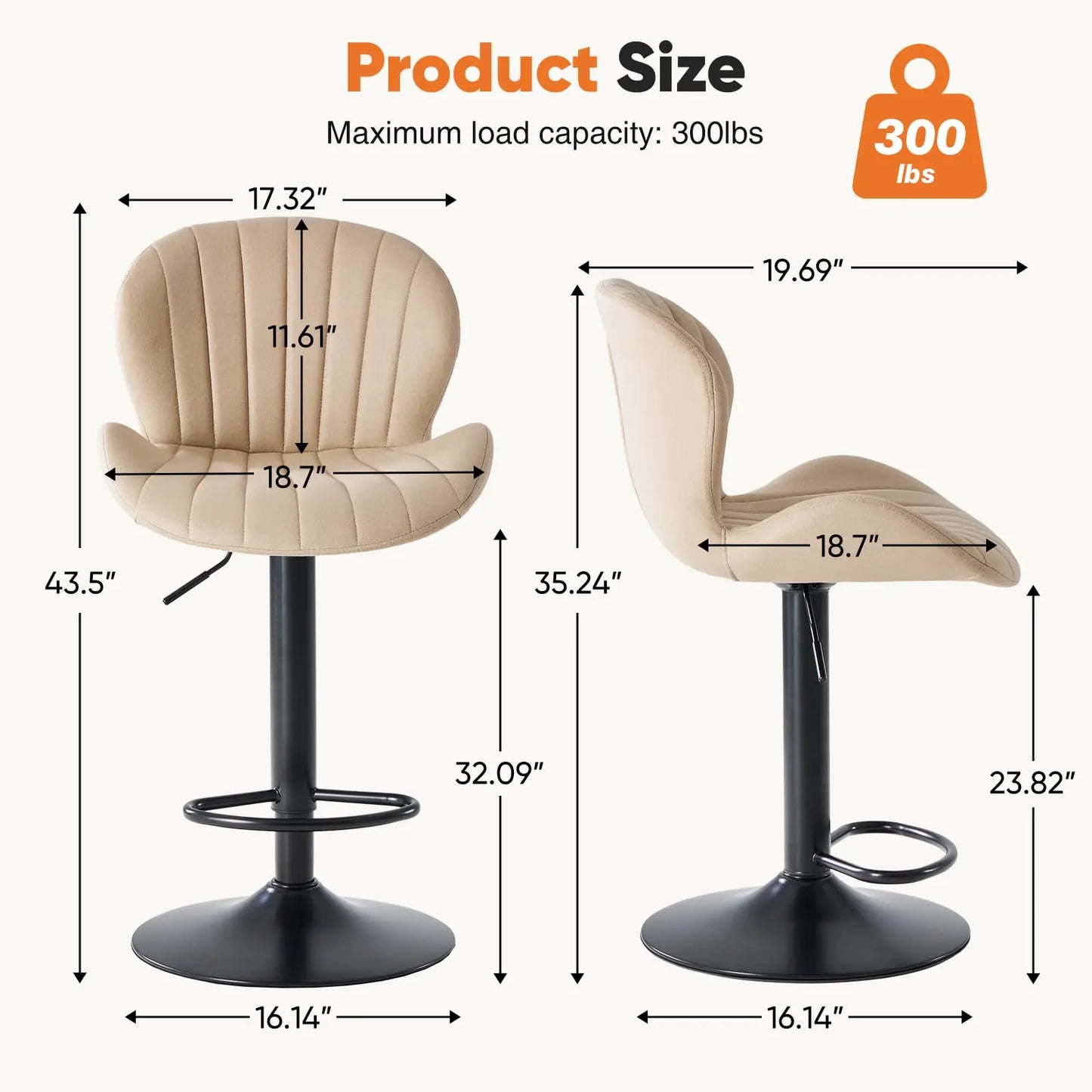 Ergonomic Modern 360° Swivel Dining Chairs