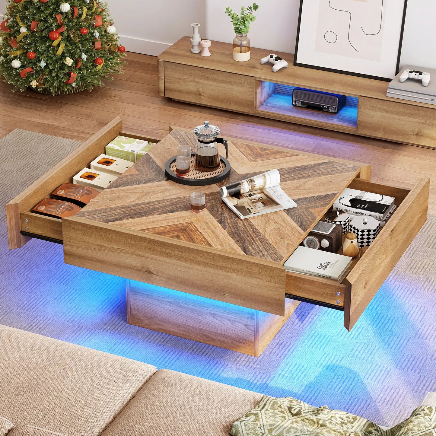 Square LED Coffee Table