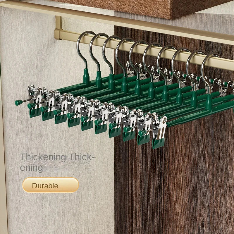 Pants/Skirts Adjustable Hangers with Clips Non-Slip Hangers