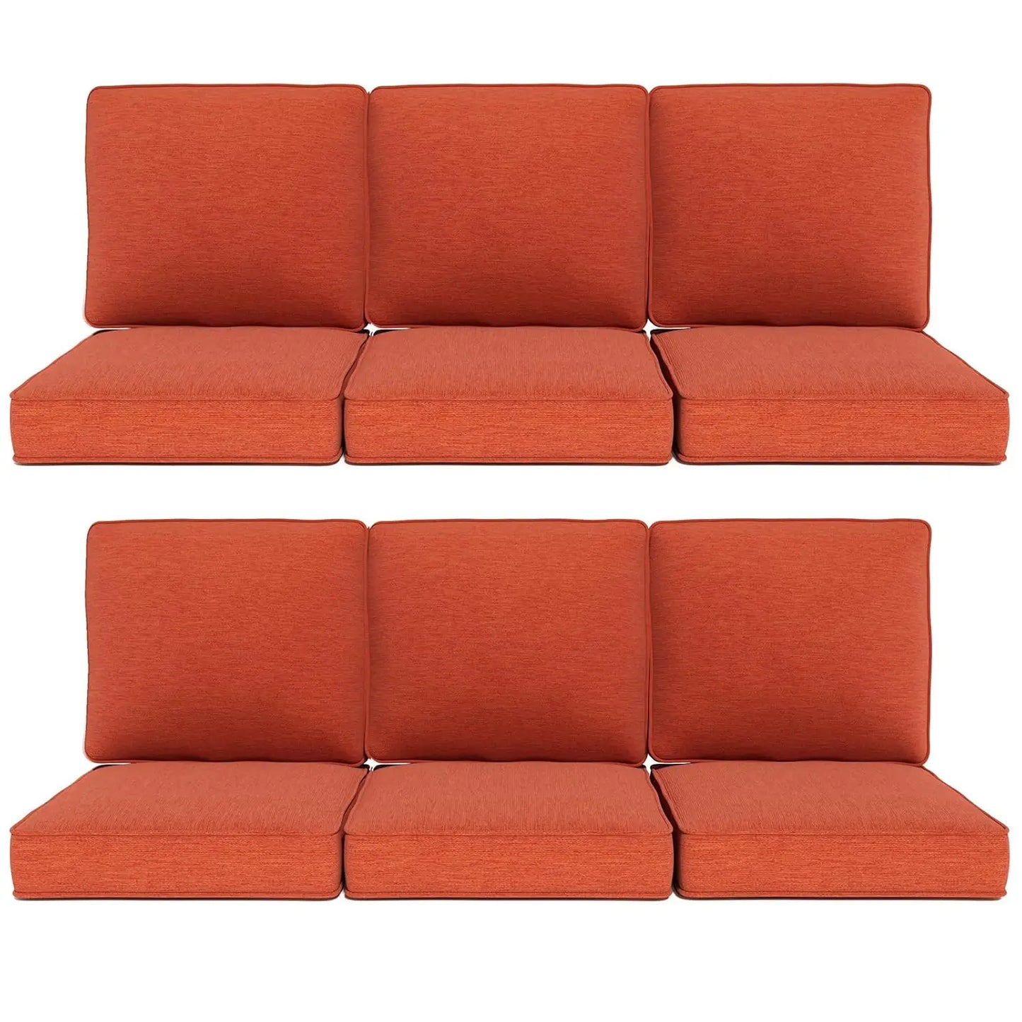 Deep Seat Cushion Set Zippered Removable Cover
