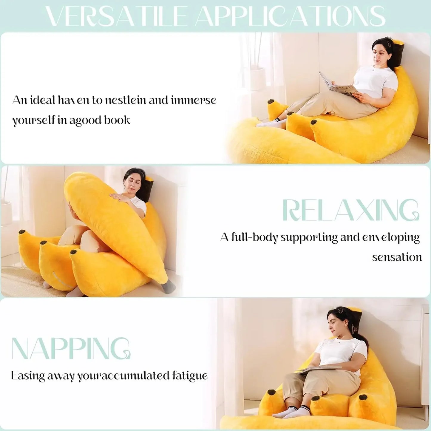 Better quality Banana Bean Bag Chair with Ottoman
