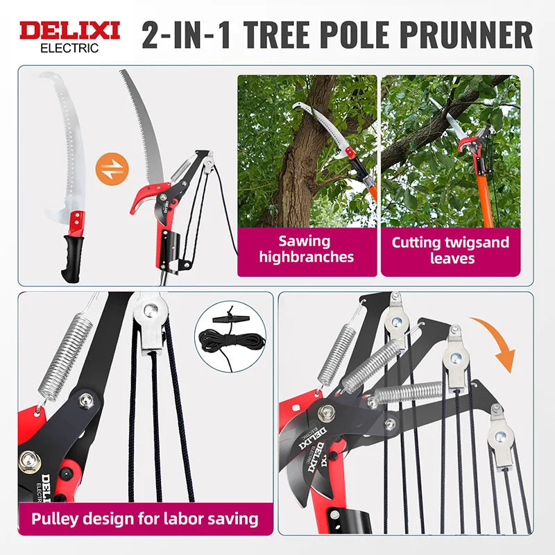 2-in-1 Telescopic Saw Adjustable Tree Pruning Tool