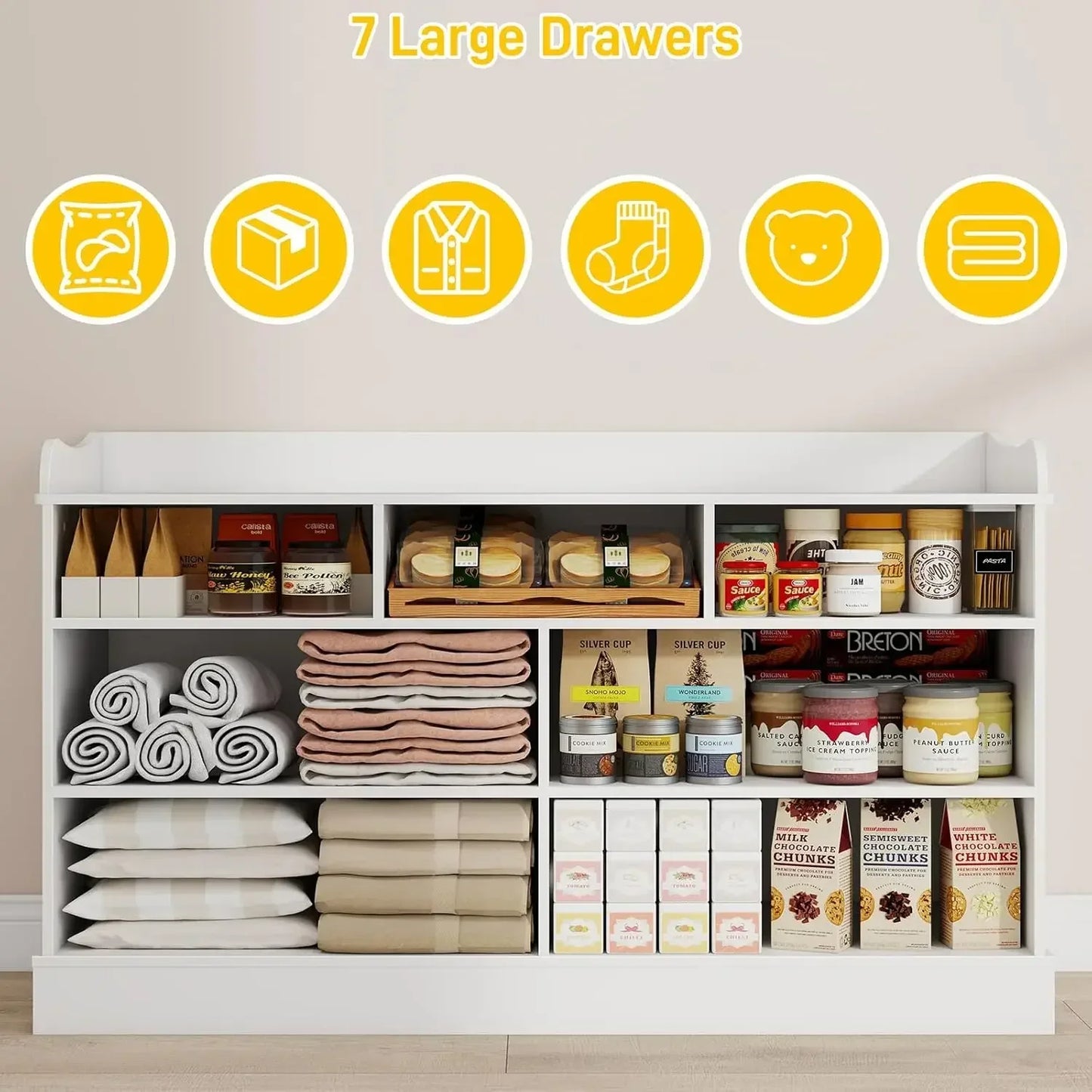 Dresser Cabinet with Changing Table for Nursery