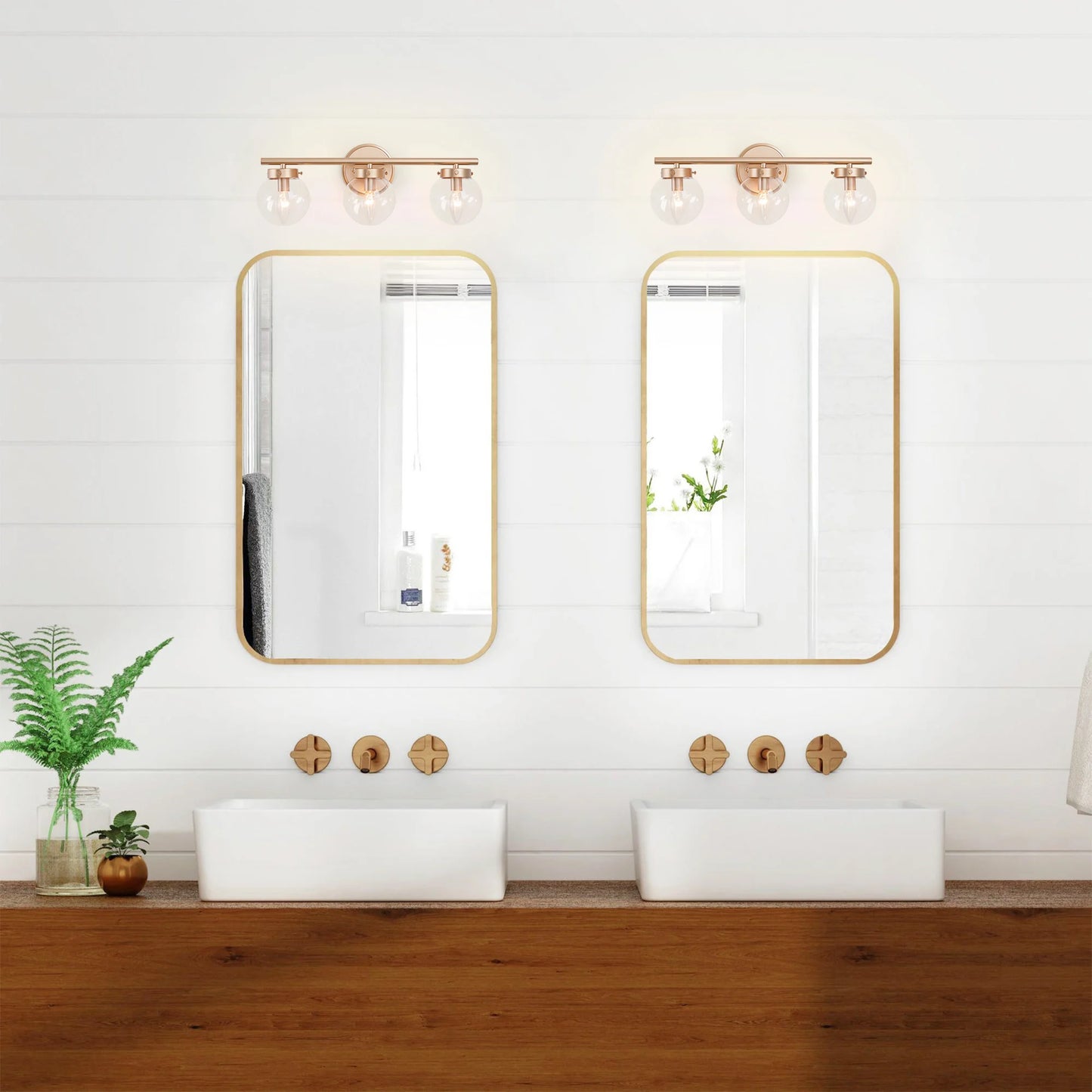 Modern Wall Sconces Brushed Gold Vanity Lights