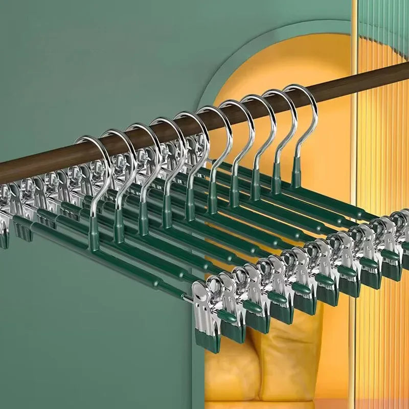 Pants/Skirts Adjustable Hangers with Clips Non-Slip Hangers