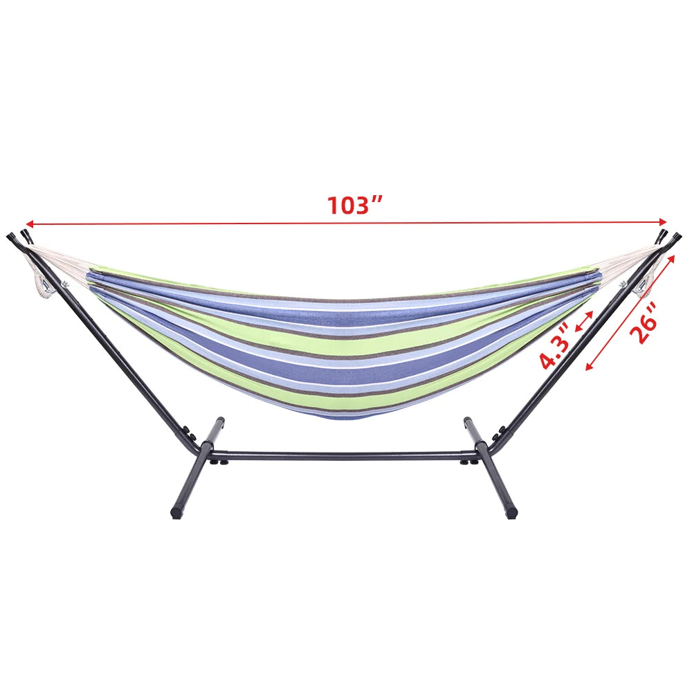 Portable Outdoor Polyester Hammock Set