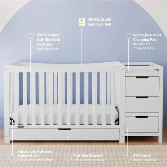 Baby Crib And Changing-Table