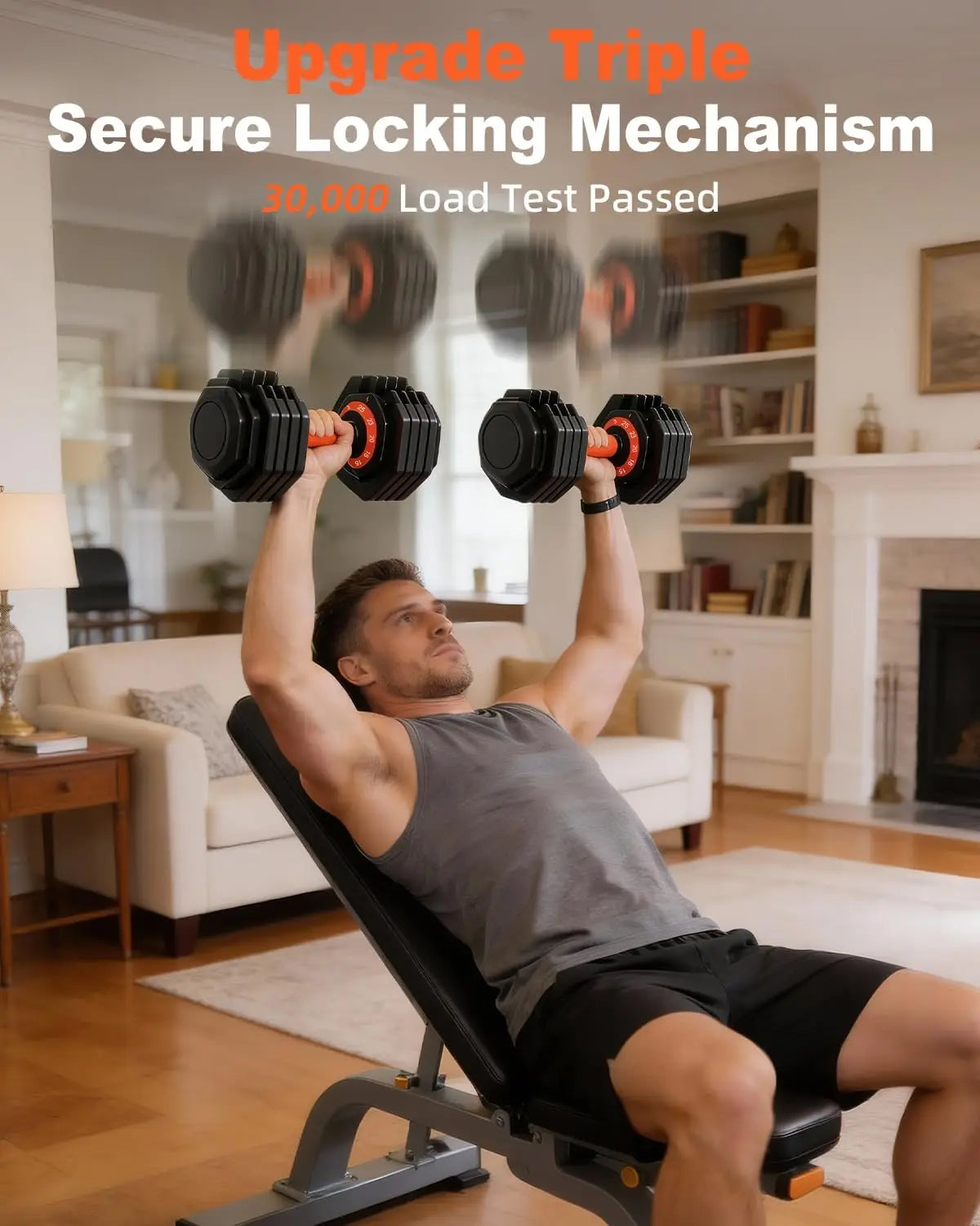 Adjustable Dumbbell Set with Tray