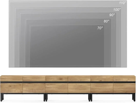 3 in 1 Entertainment Center TV Console with Storage Cabinets