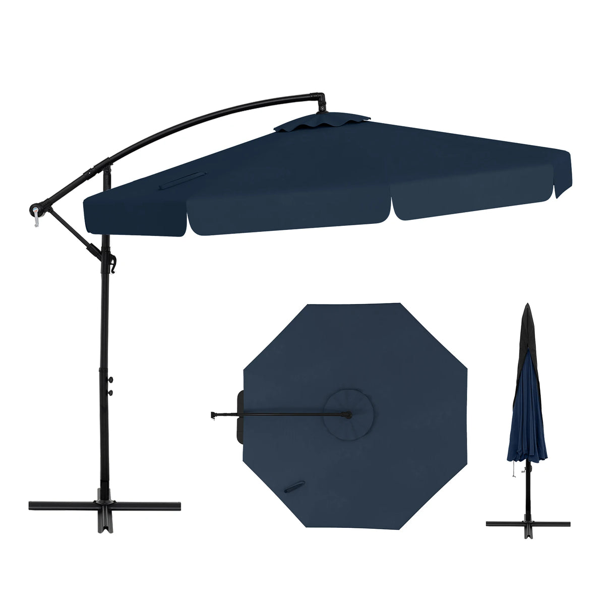 Offset Cantilever Hanging Umbrella with Cover