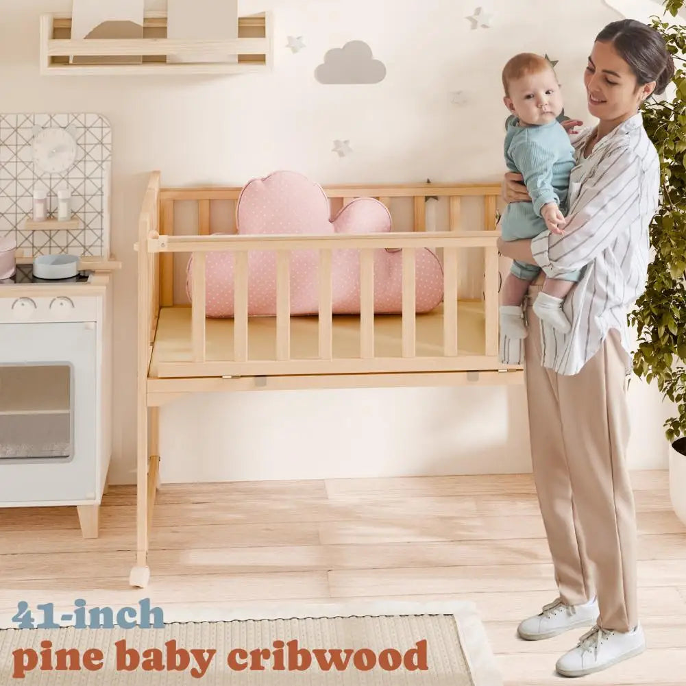 Wooden Bedside Bassinet