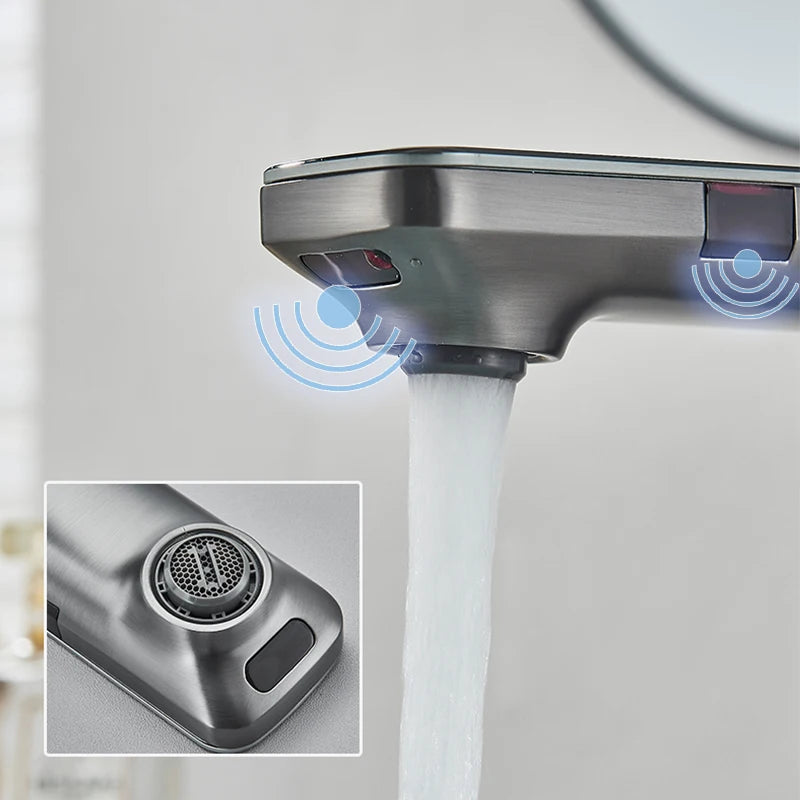 Smart Sensor Basin Faucet Digital Display Screen