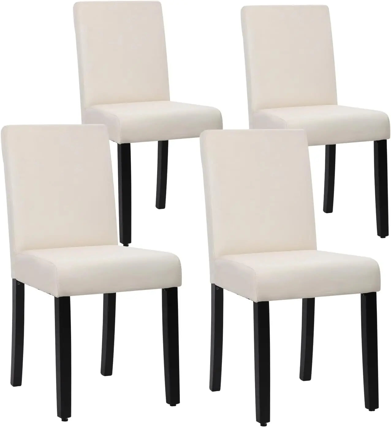 PU Cushion Chairs with Waterproof Surface and Wood Legs