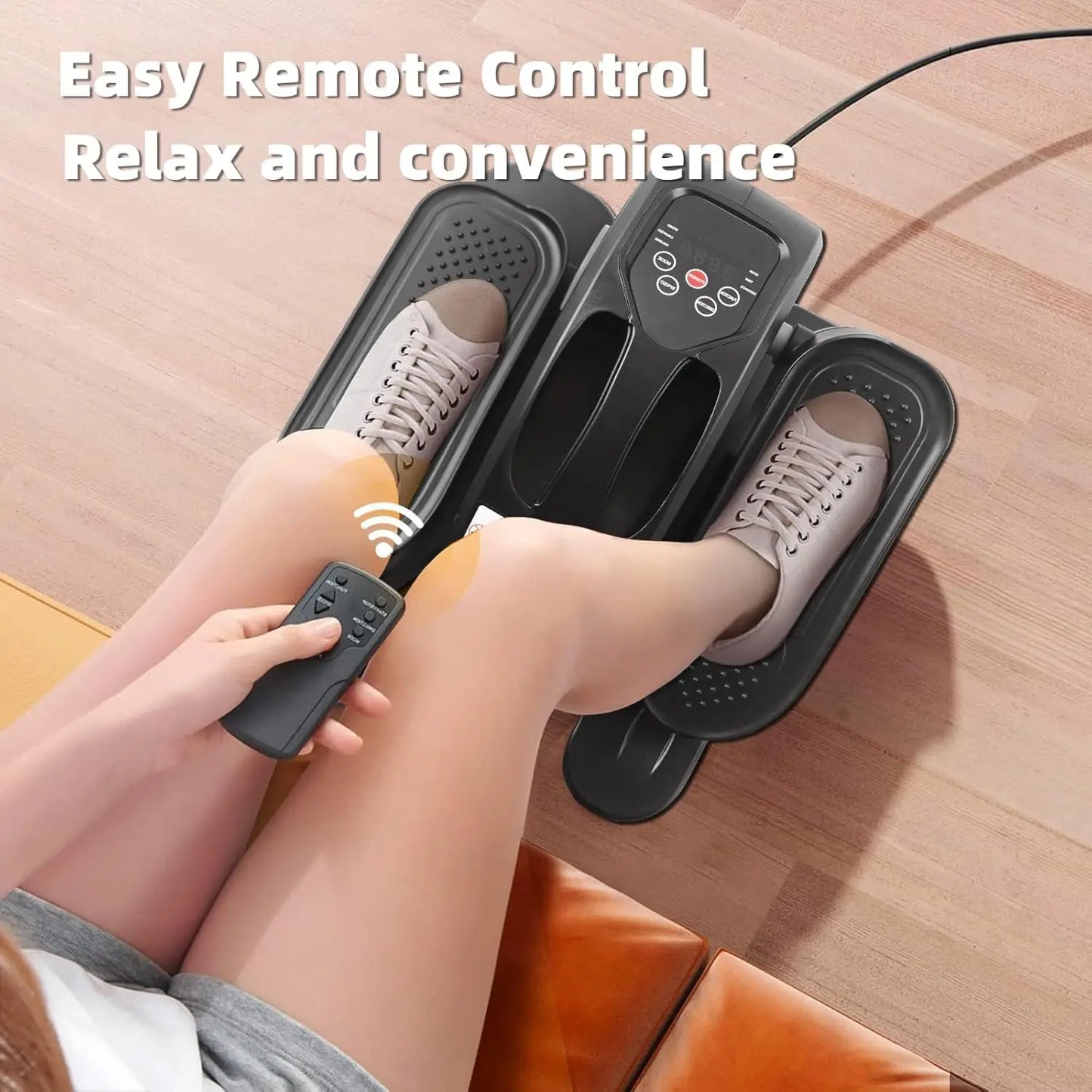 Elliptical - Portable Leg Exerciser Compact Seated with Remote Control