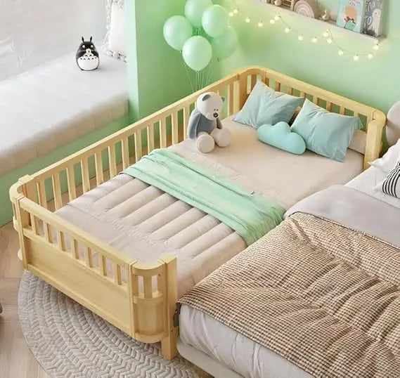 Twin Kids Bed Frame with Rails