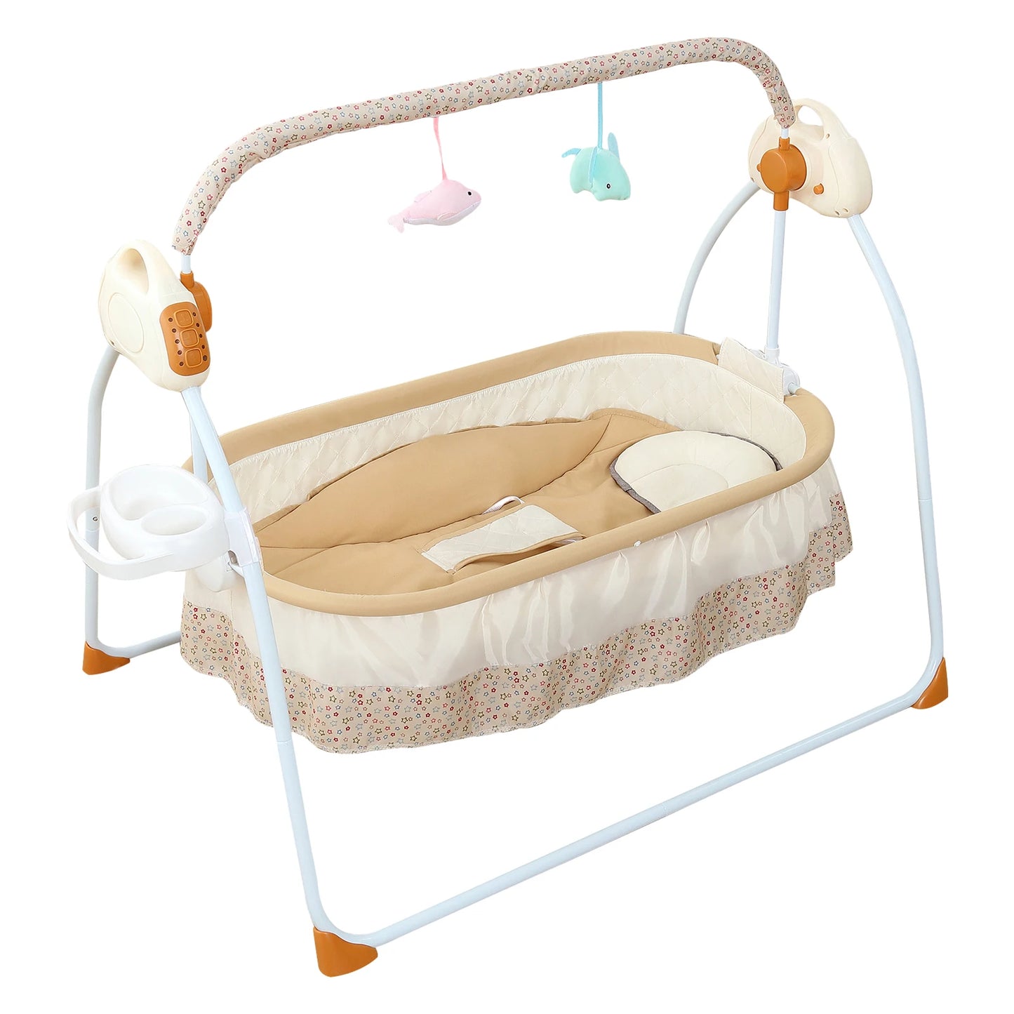 Foldable Electric Baby Cradle w/Rocking Bassinet