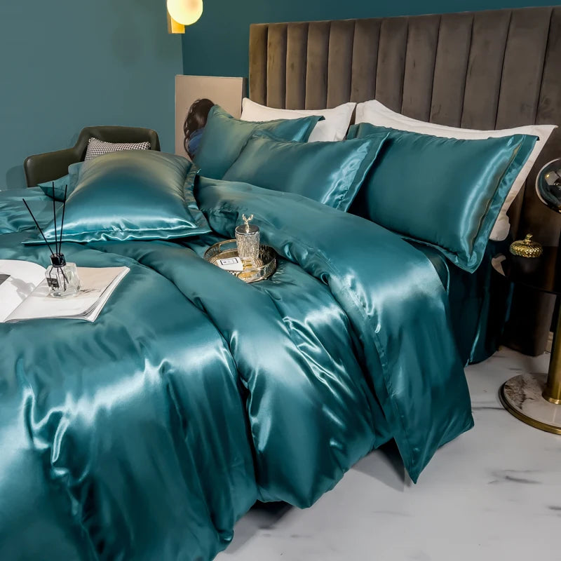 Solid Silk Bedding Set