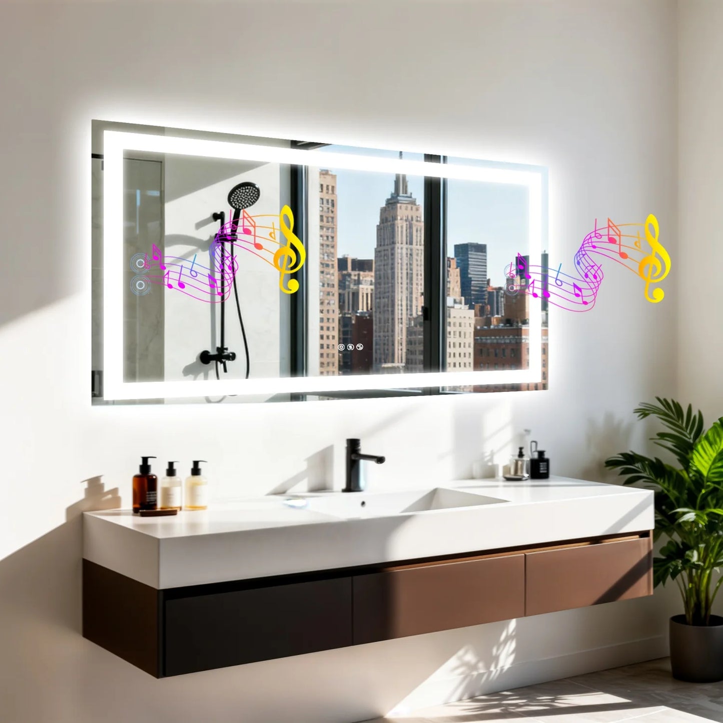 Vanity Makeup Waterproof LED Mirror