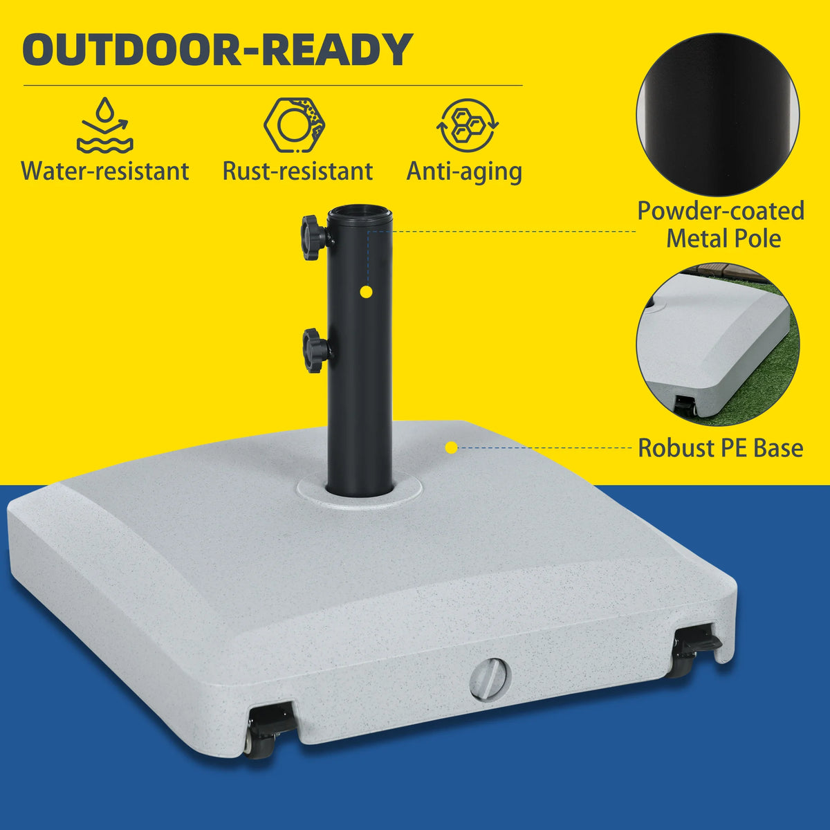 Patio Umbrella Base with Wheels