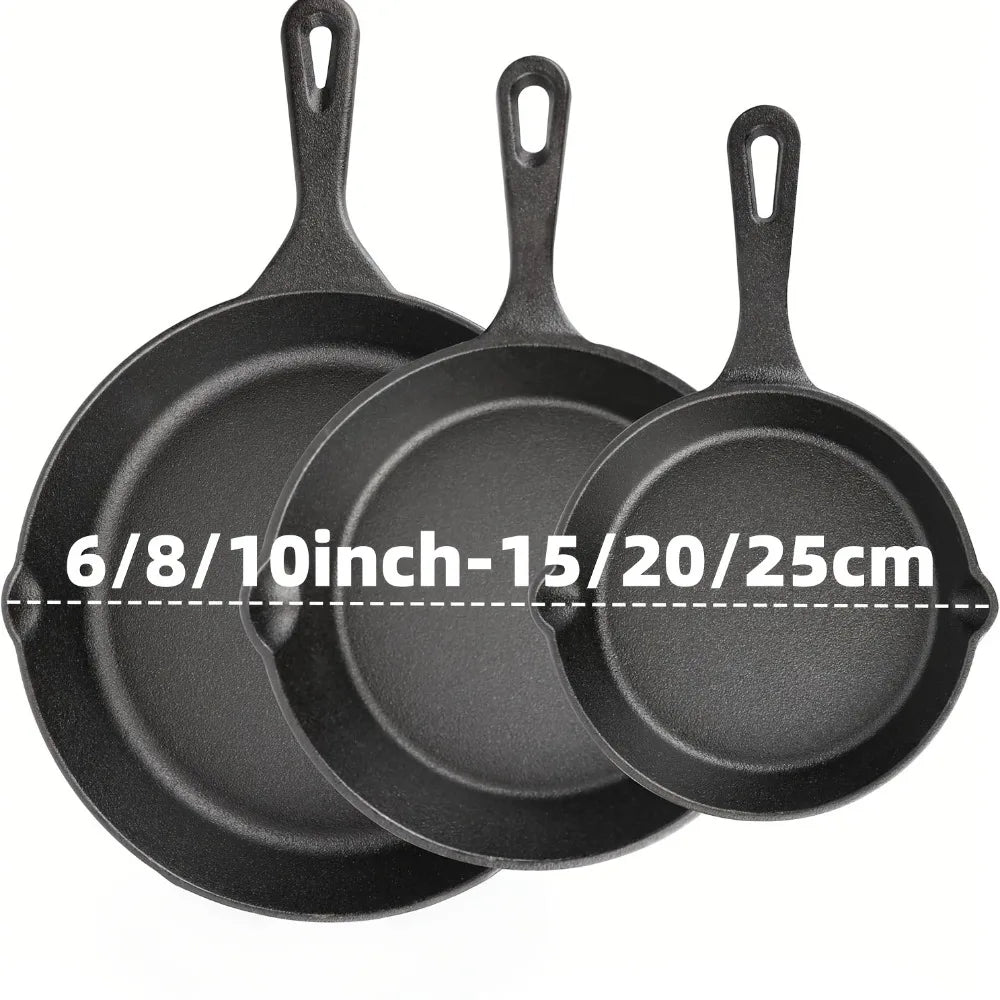 Heavy-Duty Cast Iron Skillet Set